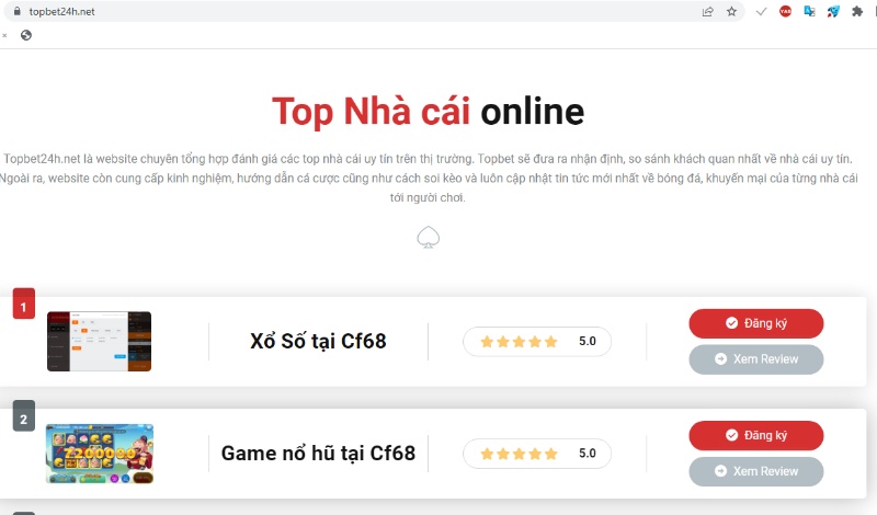 Topbet - Nơi tổng hợp những thương hiệu nhà cái HOT nhất 2022