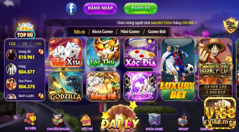 Cửa hàng game đanh bai mien phi tại LUXY.Club