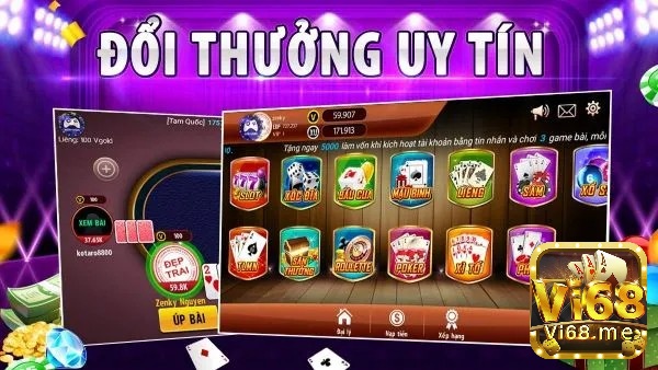 Giao diện cổng game bài đổi thưởng