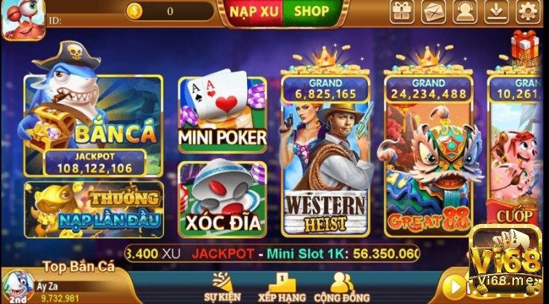 Các game cực hot tại sân chơi Ban Ca 777