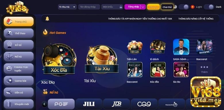 Vi68 là một cổng game có tiềm lực tài chính và quy mô hoạt động vô cùng lớn