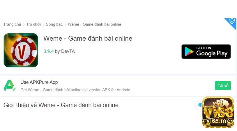 Hướng dẫn tải app chơi tại cổng game đánh bài weme