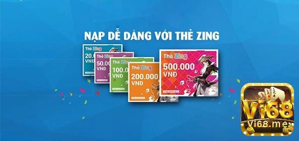 Nạp Zing bằng phương pháp thẻ Zing