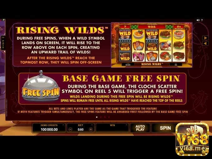 Trong free spin, wild sẽ mở rộng toàn màn hình