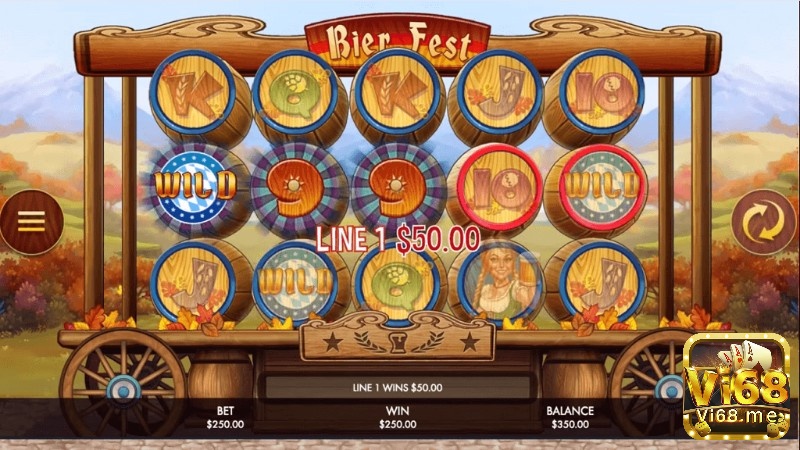 Người chơi chỉ cần điều chỉnh cược và quay trong Bier slot