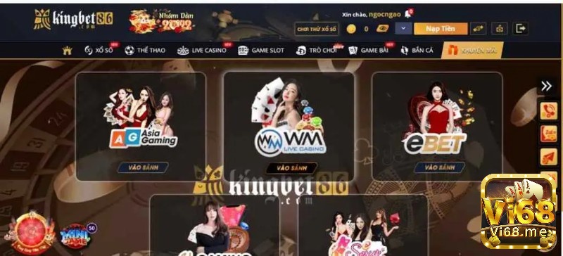 Caisno live hấp dẫn của Kingbet