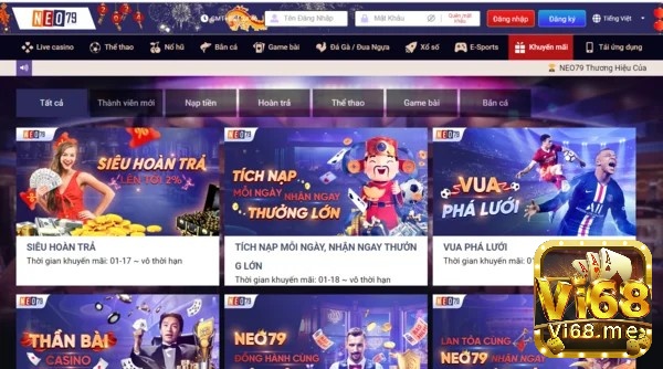 Top 10 nhà cái uy tín nhất hiện nay NEO79