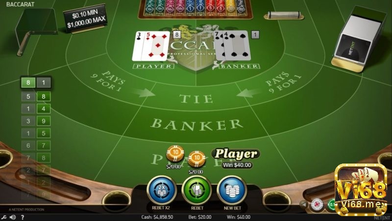  Không nên đặt cược vượt quá giới hạn ban đầu khi chơi Baccarat