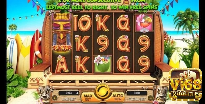 Game Slot Hula Girl có tỉ lệ trả thưởng hấp dẫn với khả năng cung cấp tới 50 vòng quay miễn phí